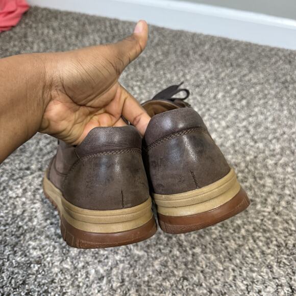 Mephisto Paco Mens Shoes Sneakers Brown Leather Air Relax Hydro Protect Size 12 - Picture 4 of 9